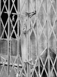 Full frame shot of closed metal gate