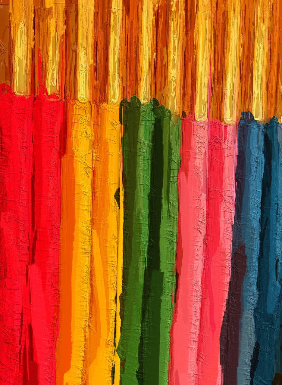 HIGH ANGLE VIEW OF MULTI COLORED MARKET STALL