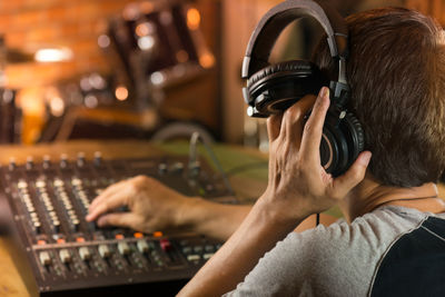 Man working in studio