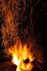 Firework display at night