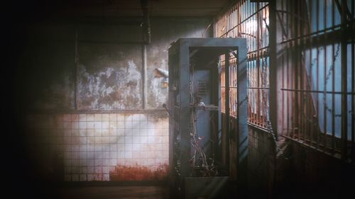 Interior of abandoned building