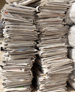 Close-up of stack of firewood