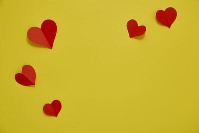 Close-up of heart shape on paper