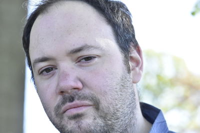 Close-up portrait of young man