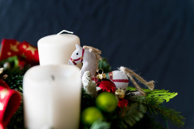 Close-up of figurine on table