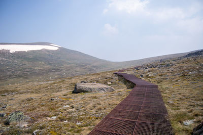 Scenic view of mountain against sky