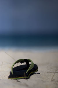 Close-up of beach against sky