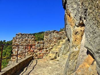 View of fort against mountain