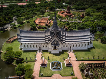 High angle view of building