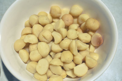 High angle view of food in bowl