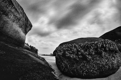 Low angle view of sea against sky