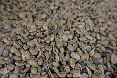 Full frame shot of raw coffee beans