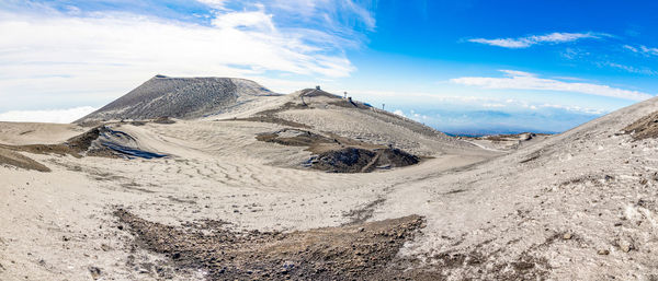 Scenic view of rocky mountains against sky