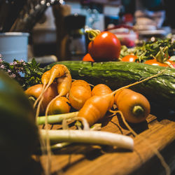 Close-up of fruits for sale in market