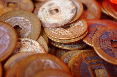 Full frame shot of breads for sale