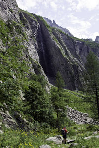 Scenic view of rocky mountains