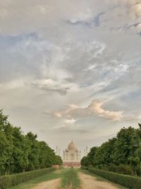 View of historical building against cloudy sky