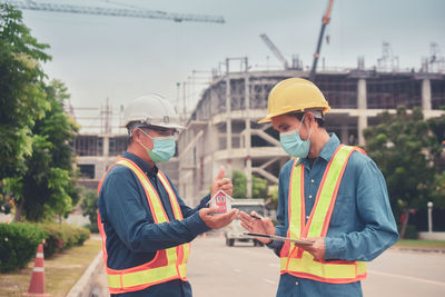 Man working at construction site