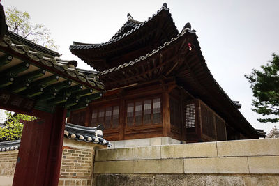 Low angle view of building against sky