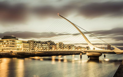 View of river against cloudy sky