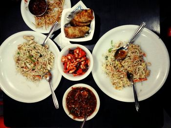 Close-up of food served in plate
