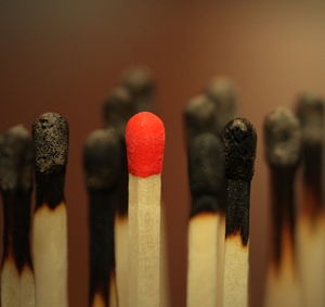 Close-up of matchsticks