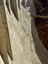 High angle view of dam