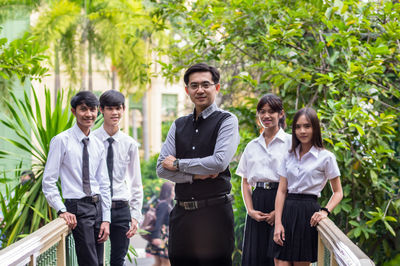 Portrait of smiling young couple