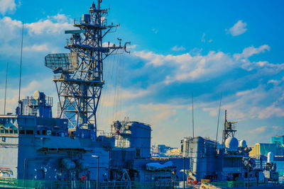 Cranes at harbor