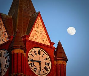 Low angle view of clock tower