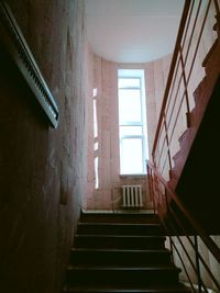 Low angle view of staircase in building