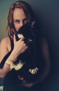 Close-up portrait of young woman