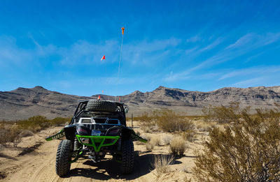 Scenic view of desert against sky