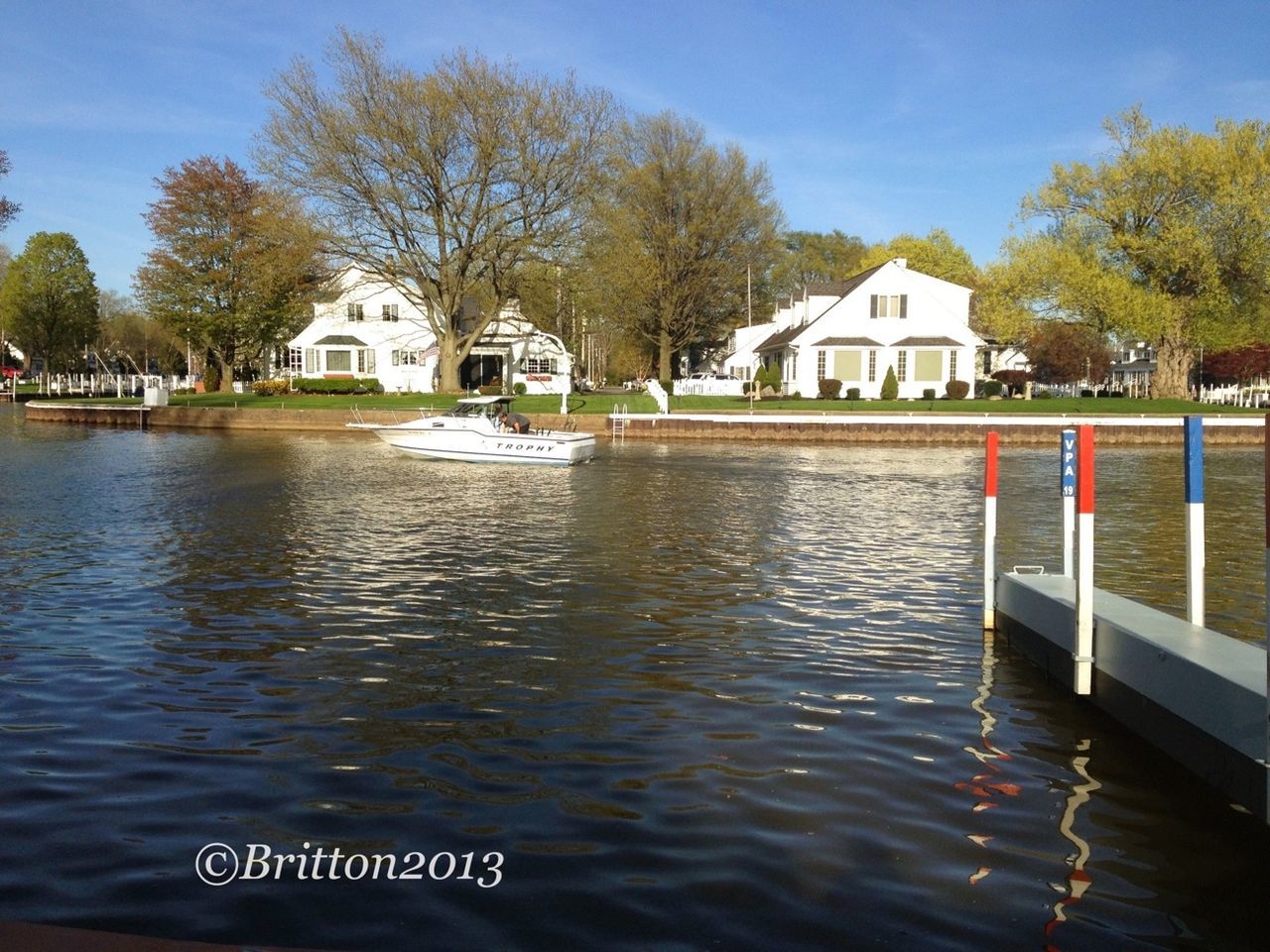 Boat out on the lake - must be close to summertime