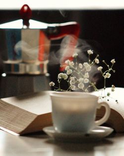 Close-up of vase on table