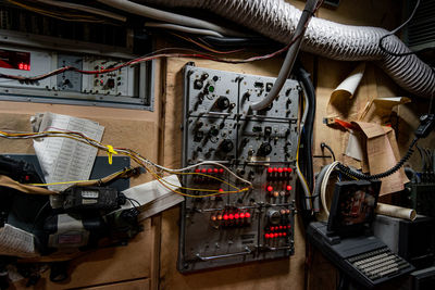 Low angle view of a telephone booth