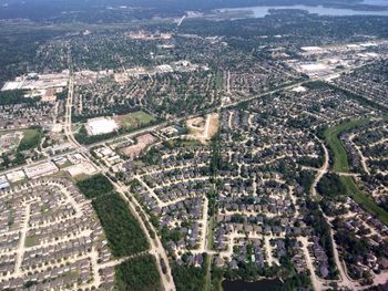 High angle view of cityscape