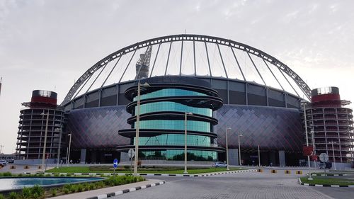 Low angle view of modern building against sky