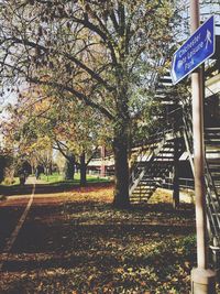 Information sign on road