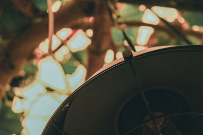 Close-up of illuminated car