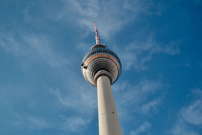 Low angle view of tower against sky