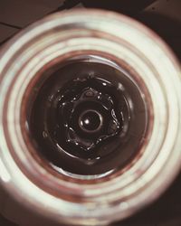 High angle view of drink in glass