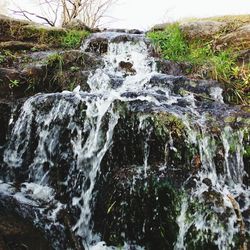 River flowing through rocks