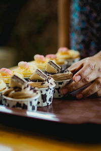 Close-up of food on table