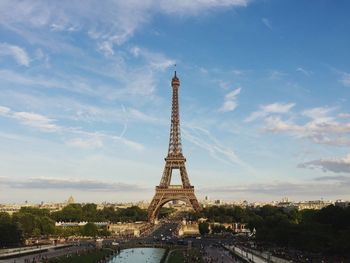 Eiffel tower against sky