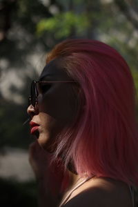 Close-up of young woman