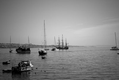 Boats in sea