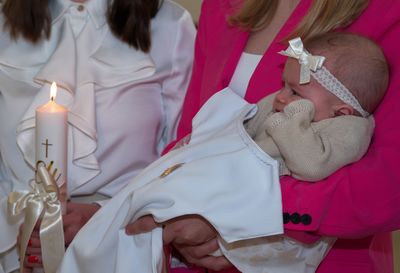 Baptism ceremony in catholic church