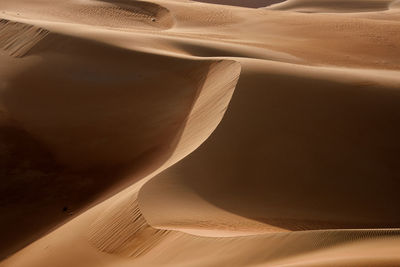 Close-up of sand dune in desert