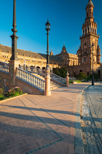 View of historical building against blue sky